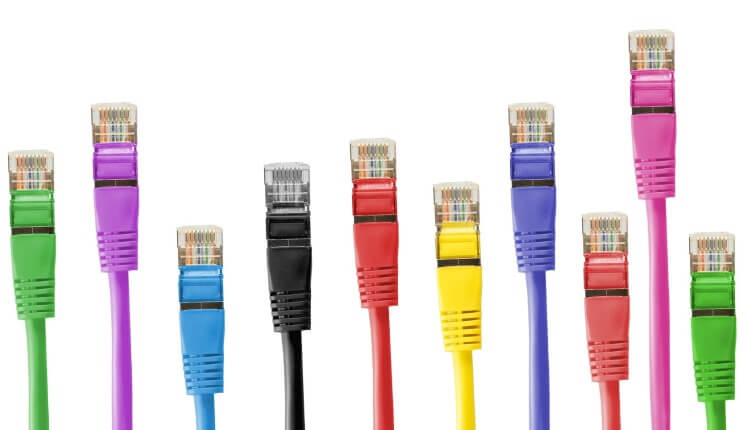 Different Coloured Ethernet Cables
