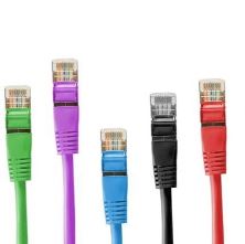 Different coloured ethernet cables