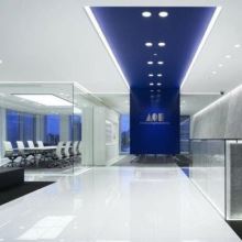 Large modern office space with reception and boardroom
